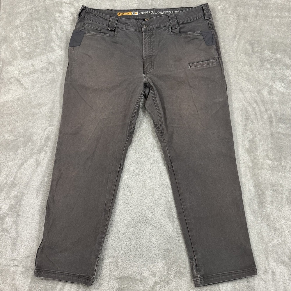 Noble Outfitters Hammer Drill Pants Mens 42x32 Gray Gusset Canvas Full Flex Work